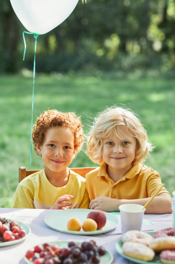 Boys at Birthday Party Outdoors